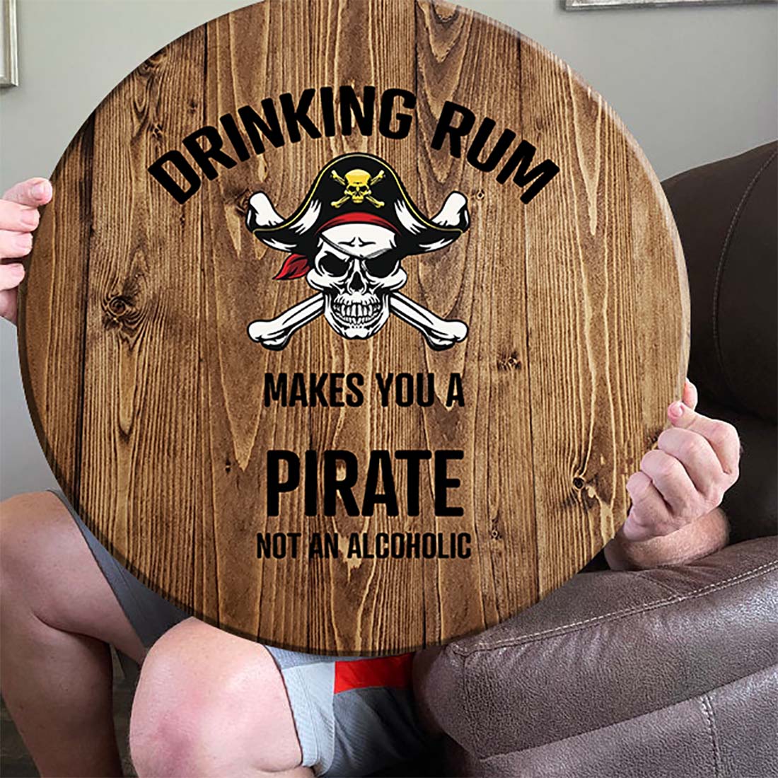 Bar Sign Drinking Rum Pirate Pub Sign 18 Inch Bar Man Cave Signs detailed image 4