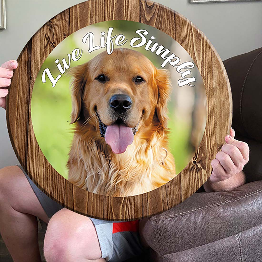 Bar Sign Golden Retriever Dog Life Dog Sign 18 Inch Bar Man Cave Signs detailed image 4