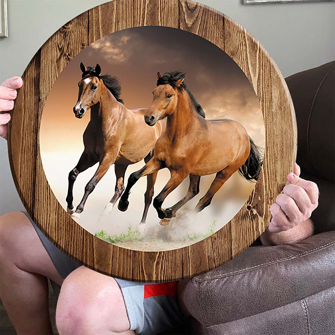 Bar Sign Tan Horses Galloping Pub Sign 18 Inch Bar Man Cave Signs product image view 4