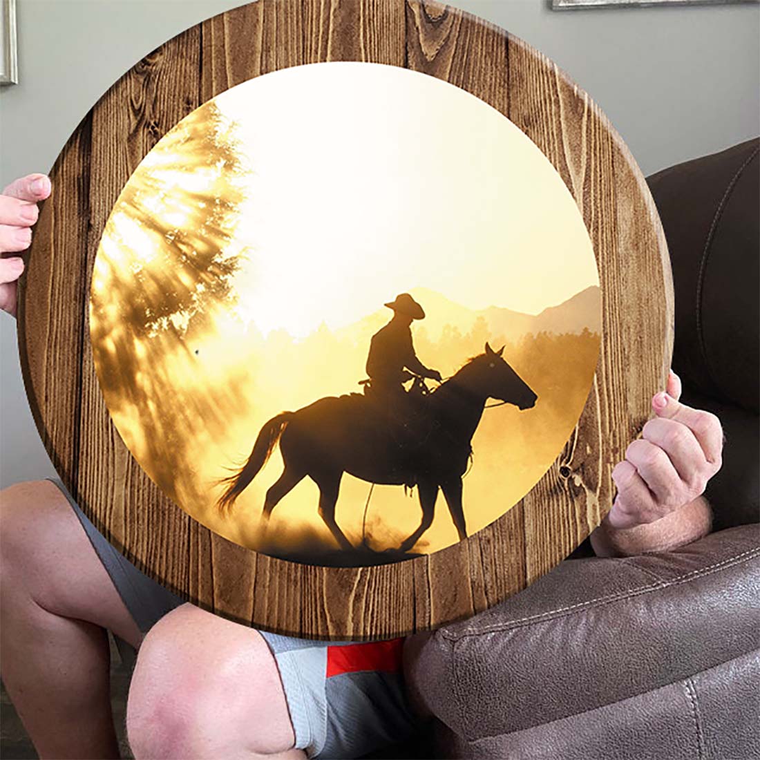 Bar Sign Cowboy Horseback Pub Sign 18 Inch Bar Man Cave Signs detailed image 4