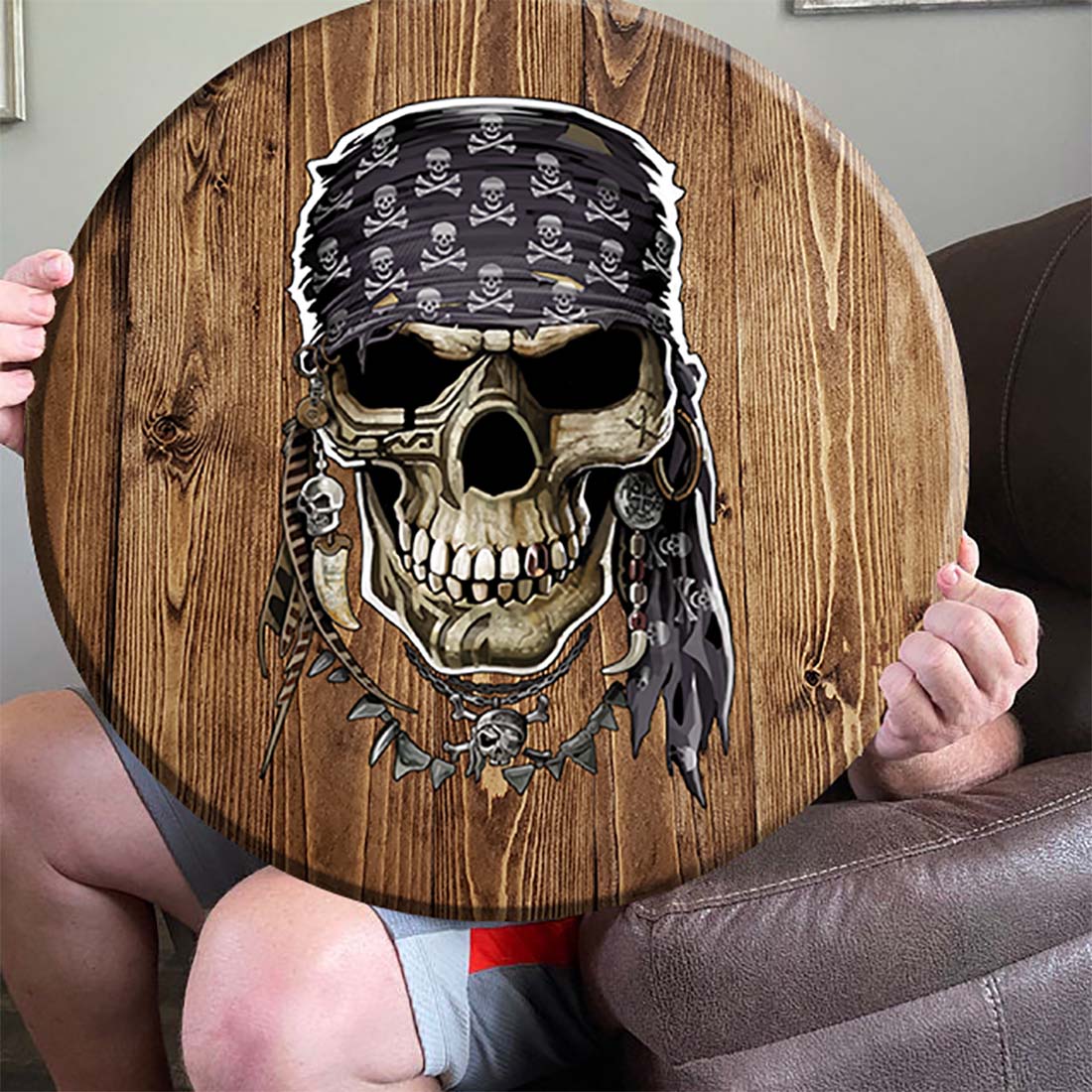 Bar Sign Pirate Skull Pub Sign 18 Inch Bar Man Cave Signs detailed image 4