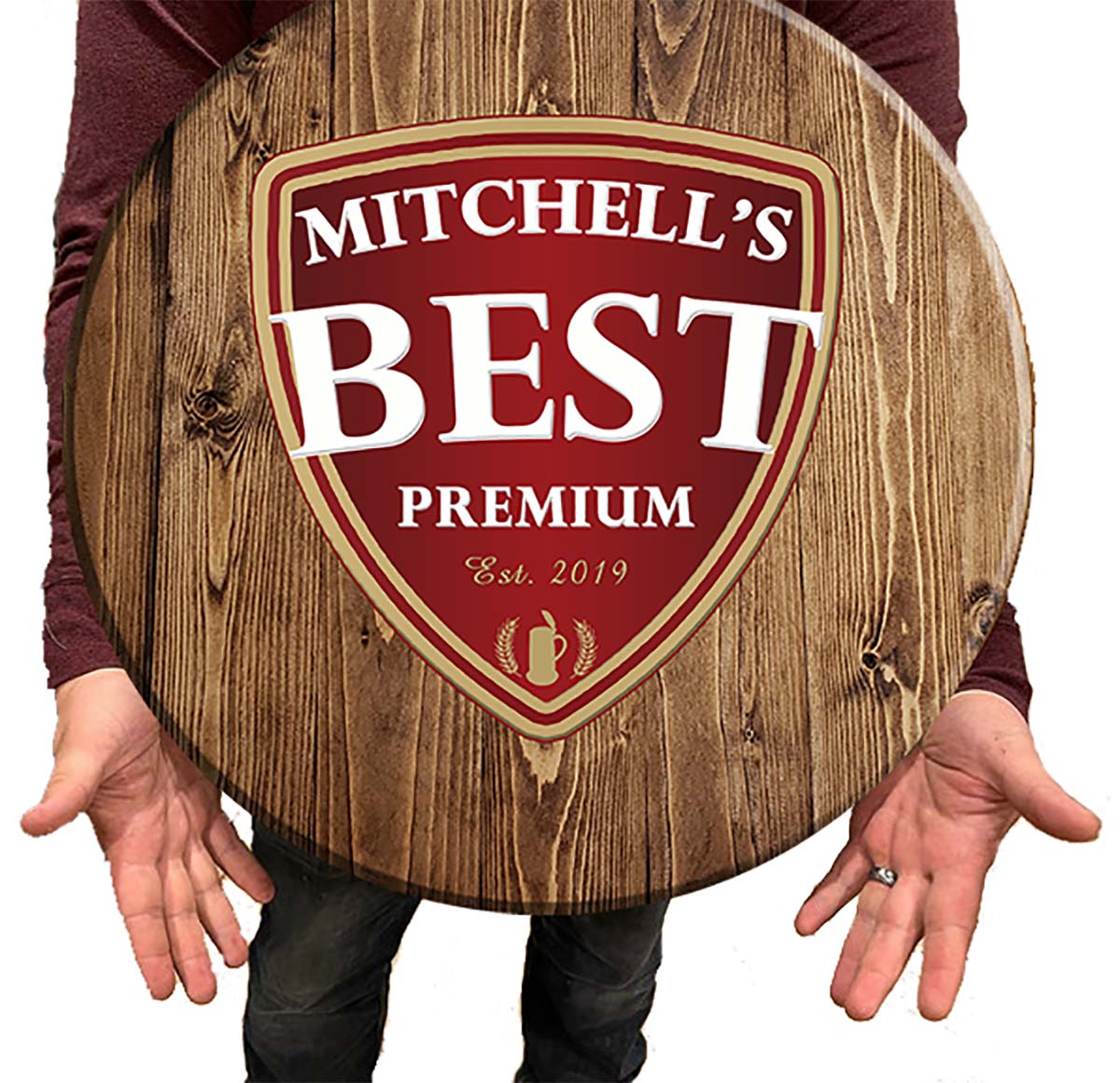 Bar Sign M’s Best Premium Beer – Beer Sign 18 Inch Bar Man Cave Signs
