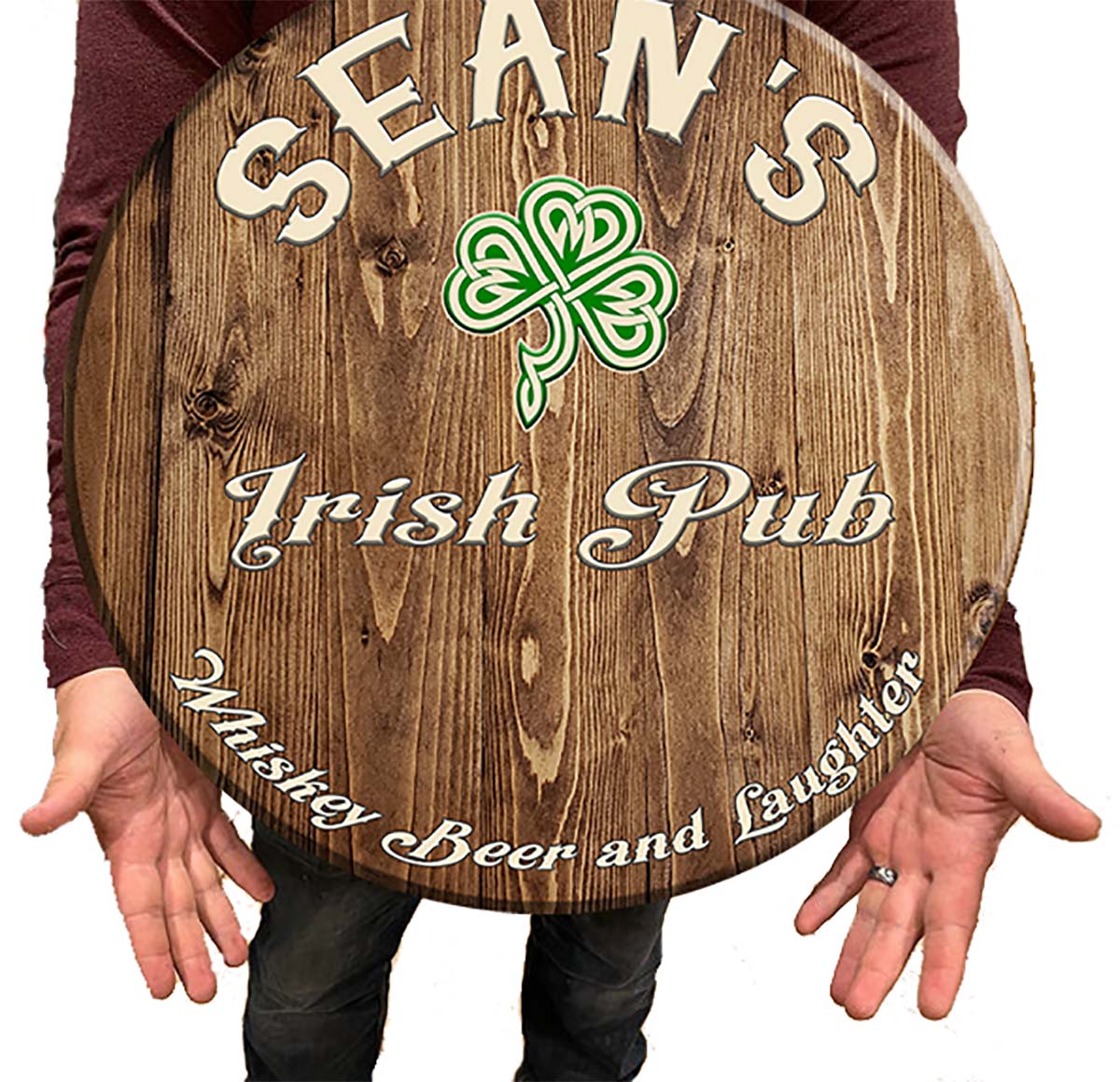 Bar Sign Irish Pub Clover Irish Pub Sign 18 Inch Bar Man Cave Signs