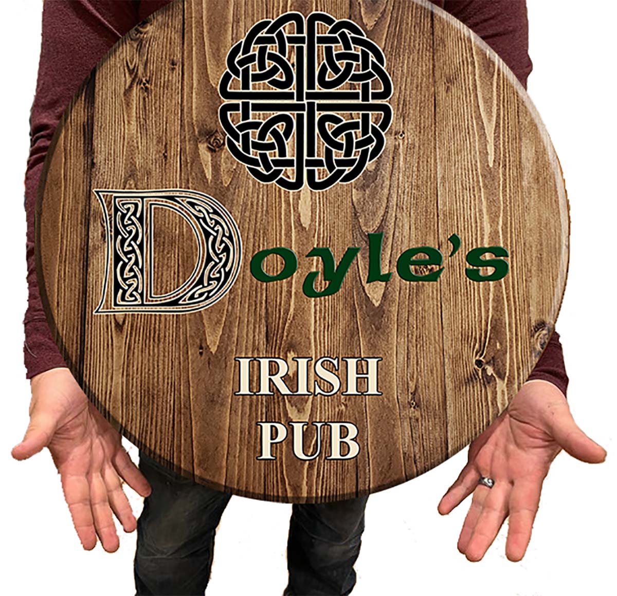 Bar Sign Celtic Eternity Knot Irish Pub Sign 18 Inch Bar Man Cave Signs