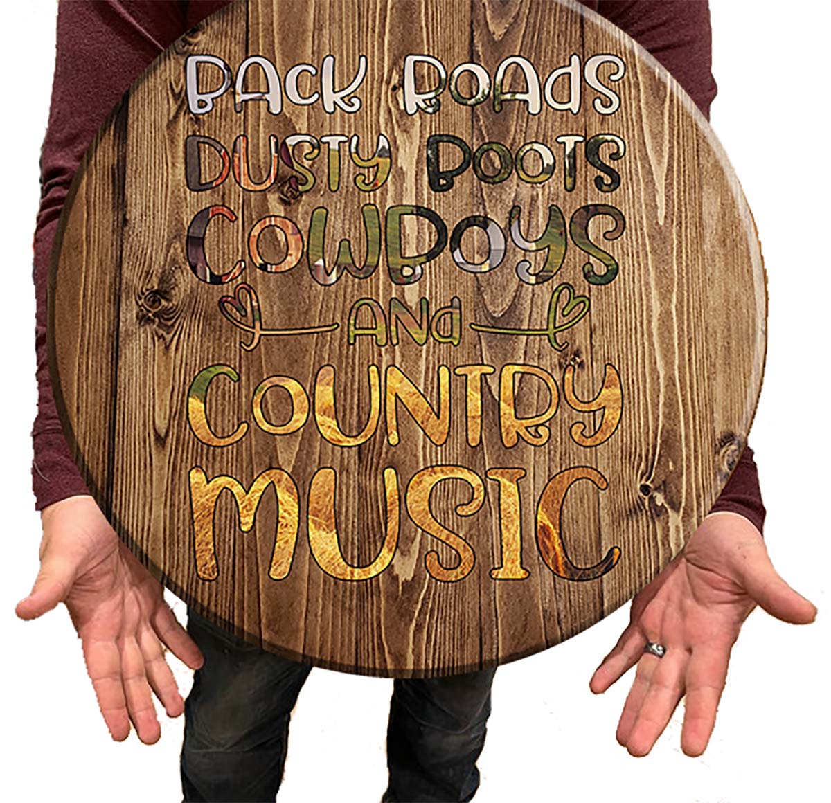 Bar Sign Country Music Girl Country Sign 18 Inch Bar Man Cave Signs