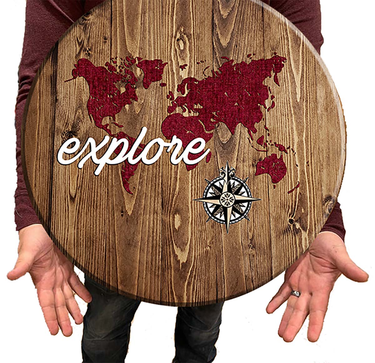 Bar Sign Explore Travel Map Pub Sign 18 Inch Bar Man Cave Signs