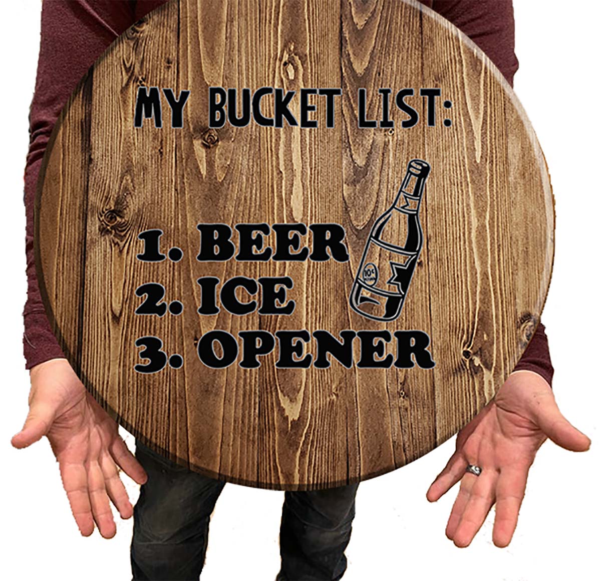 Bar Sign My Bucket List Beer Beer Sign 18 Inch Bar Man Cave Signs ...