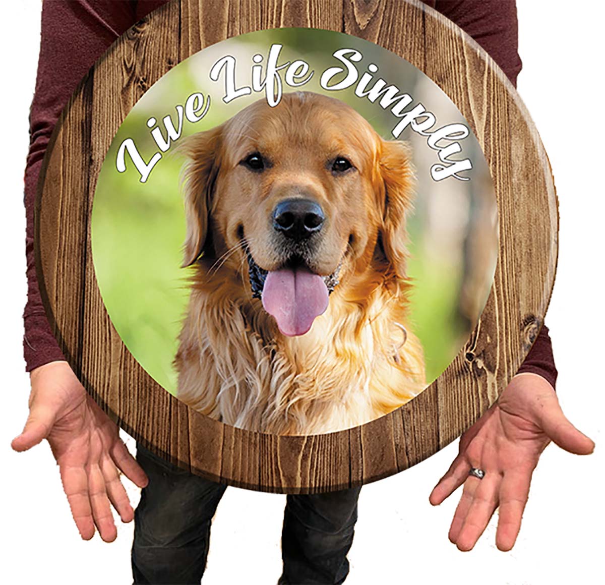 Bar Sign Golden Retriever Dog Life Dog Sign 18 Inch Bar Man Cave Signs main product image