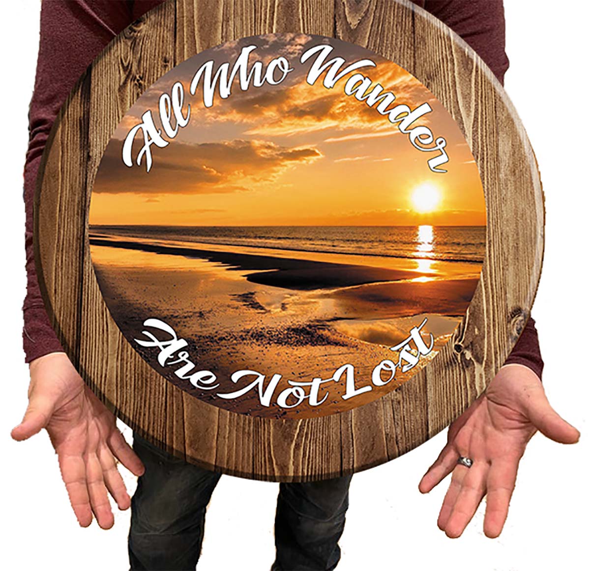 Bar Sign All Who Wander Beach Beach House Decor 18 Inch Bar Man Cave Signs