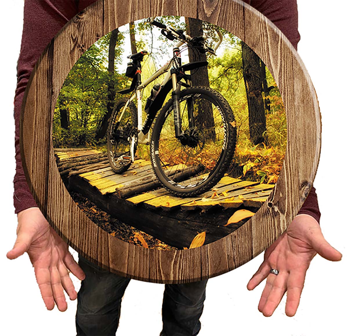 Bar Sign Mountain Bike Trails Pub Sign 18 Inch Bar Man Cave Signs