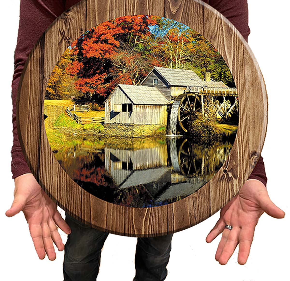 Bar Sign Old Cabin Waterwheel Cabin Sign 18 Inch Bar Man Cave Signs