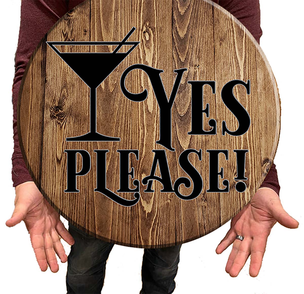 Bar Sign Yes Please Cocktails Pub Sign 18 Inch Bar Man Cave Signs