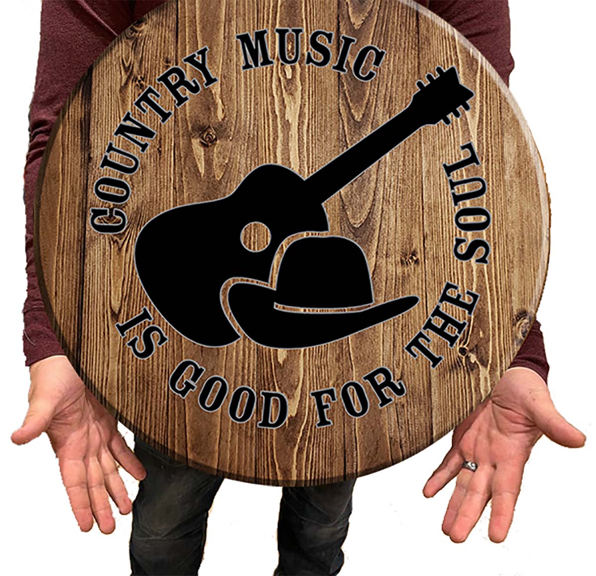 Bar Sign Country Music for the Soul Country Sign 18 Inch Bar Man Cave Signs