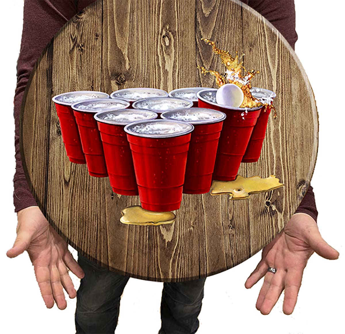 Bar Sign Beer Pong Beer Game Sign 18 Inch Bar Man Cave Signs