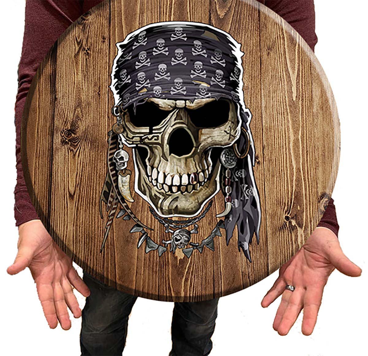 Bar Sign Pirate Skull Pub Sign 18 Inch Bar Man Cave Signs main product image